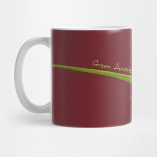 Green Anole lizard - Dewlap Action! Mug